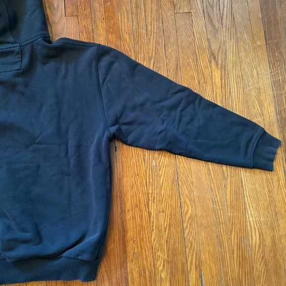 90’s CAT Construction Vintage Quarter Zip Hooded Sweatshirt - Picture 9 of 13